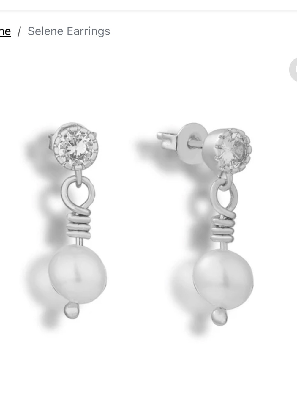 Pearl Drop Earrings - Silver plated, hypoallergenic